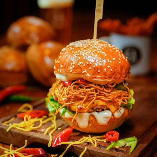 Indian Noodle Burger